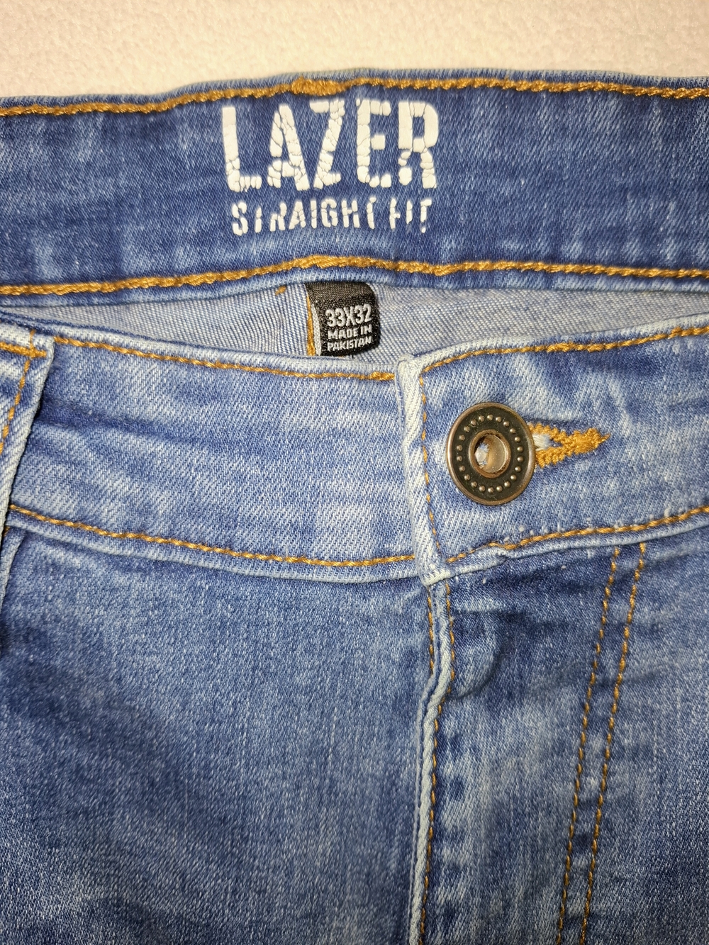 LAZER Men’s Straight Jeans in Faded Blue - Picture 2 of 11